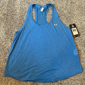 Under Armour blue tank workout thin size medium